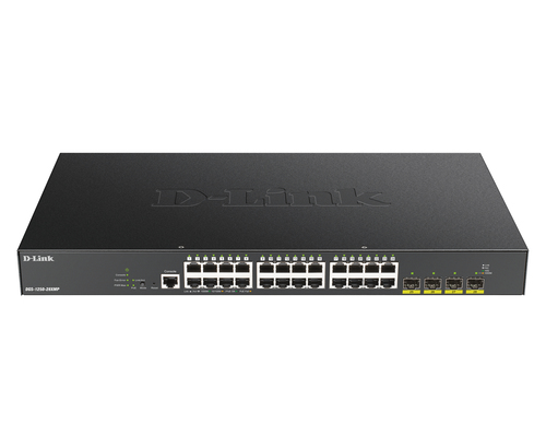 Switch D-Link DGS-1250-28XMP · 24 puertos Gigabit PoE