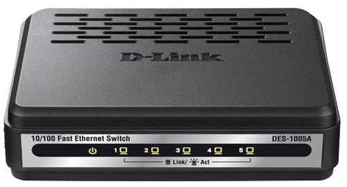 Switch D-Link DES-1005A · 5 puertos 10/100 Mbps