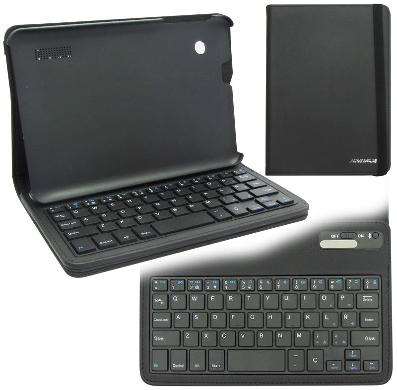 Estuche con teclado Bluetooth Advance para tablet SmartPad SP7146 · 7.85" · Negro