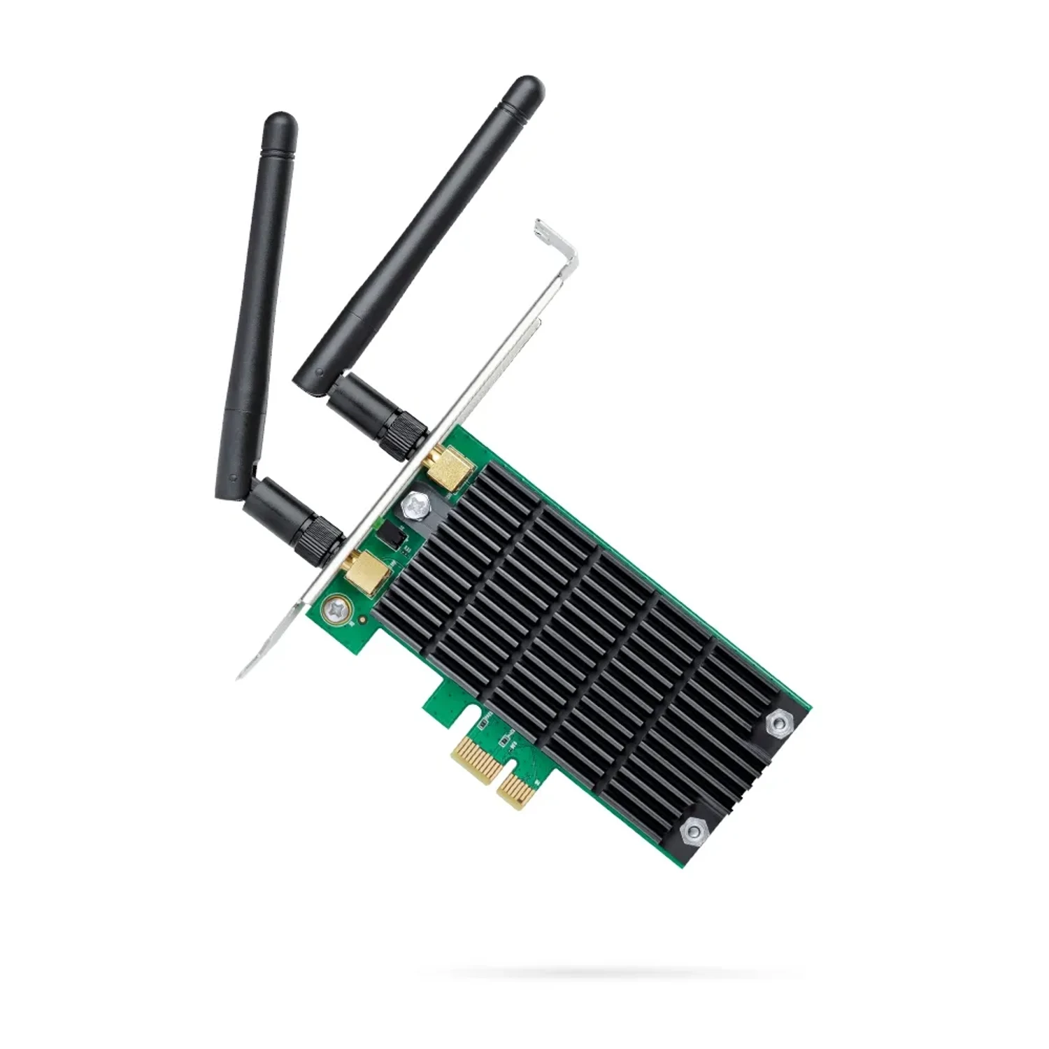 Adaptador PCIe TP-LINK WiFi 5 AC1200 dual band (5GHz/2.4GHz), hasta 1200Mbps, 2 antenas externas, MU-MIMO, Beamforming, WPA/WPA2.