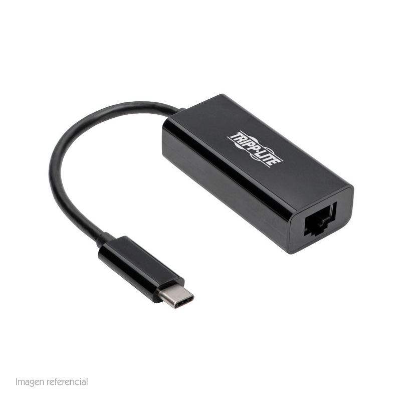 Adaptador de red Tripp Lite U436-06N-GB · USB-C a RJ45 Gigabit · Negro