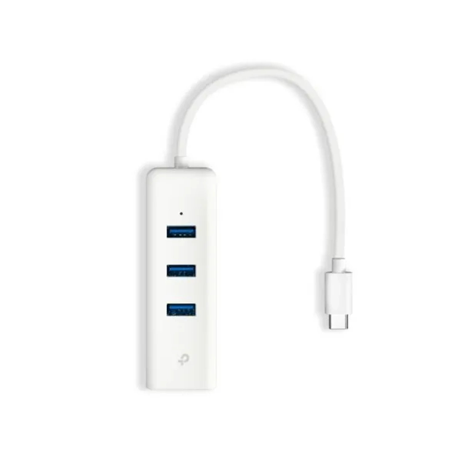 Adaptador USB-C TP-LINK a Ethernet Gigabit + Hub USB 3.0 (3 puertos), interfaz USB-C 5Gbps, hasta 1000Mbps, Plug & Play.
