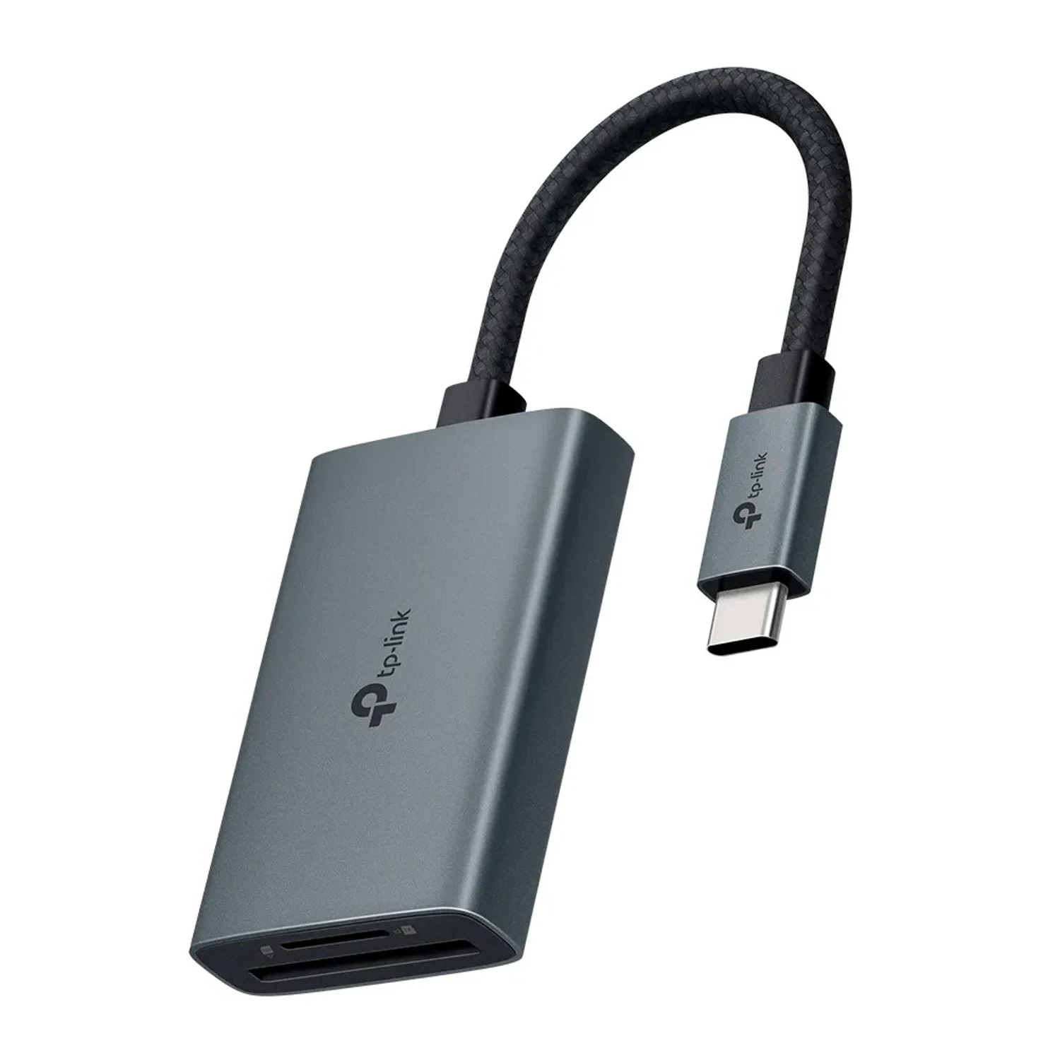 Adaptador USB-C TP-LINK lector SD/microSD USB 3.0, interfaz USB-C 5Gbps, lectura hasta 200MB/s, doble ranura, Plug & Play.