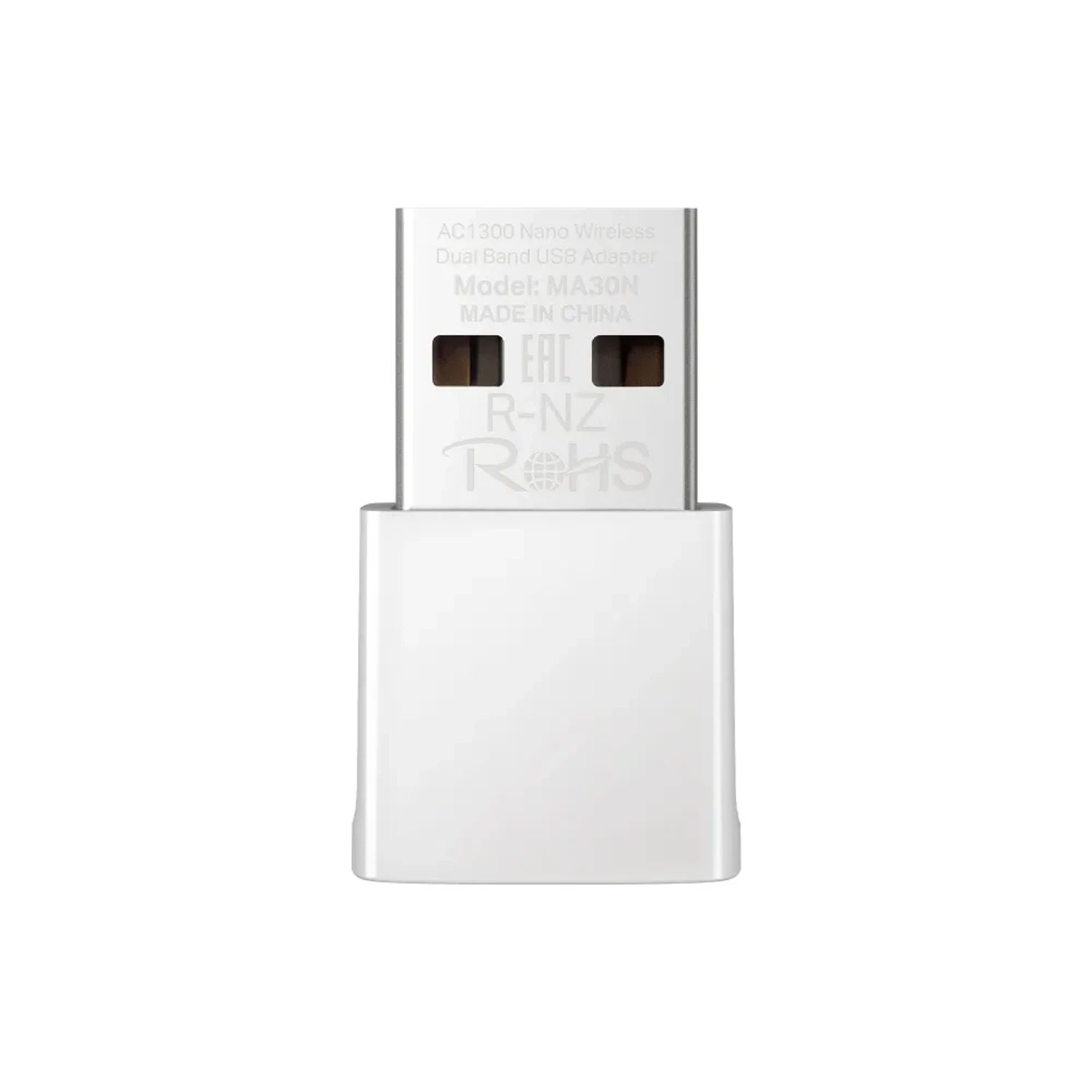 Adaptador USB MERCUSYS WiFi 5 AC1300 dual band (5GHz/2.4GHz), hasta 1300Mbps, diseño nano, USB 2.0, MU-MIMO, Plug & Play.