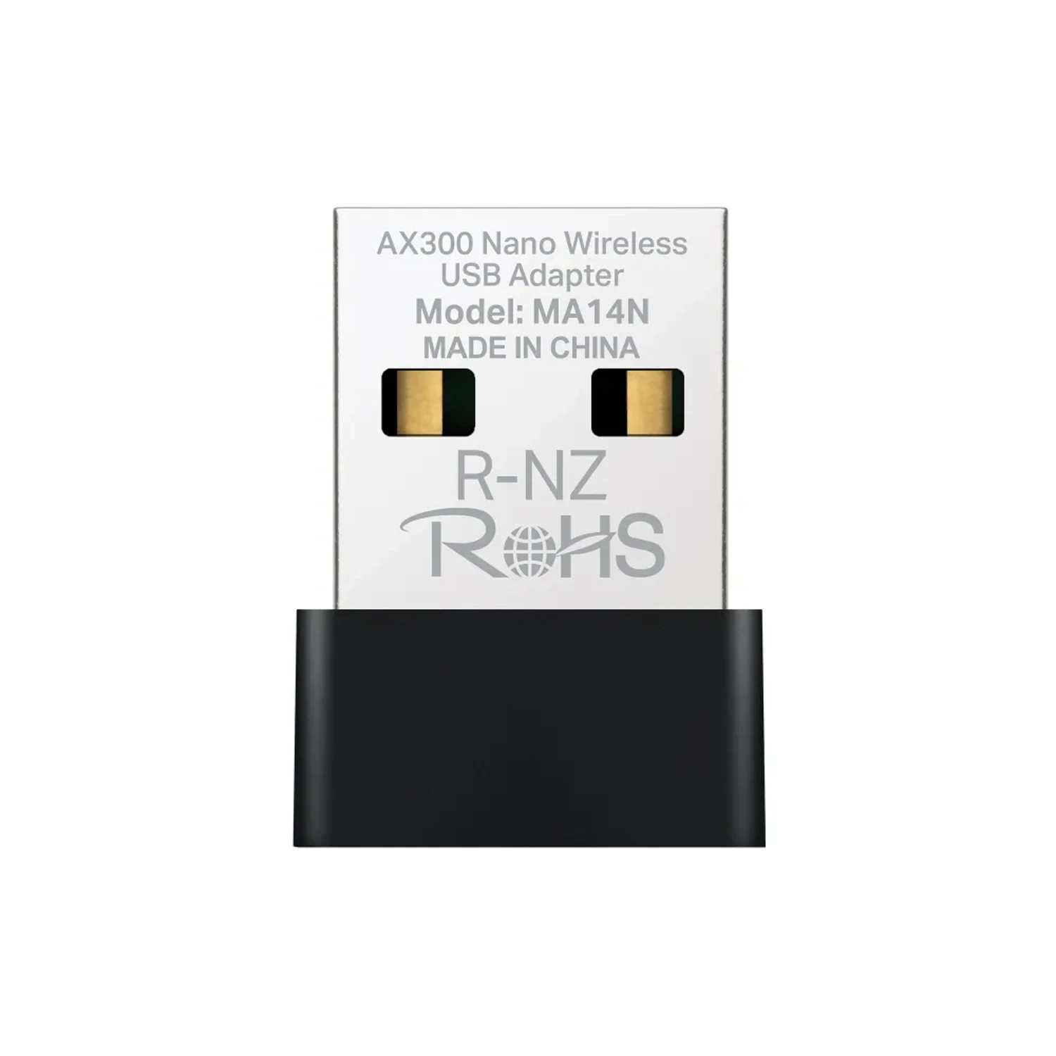 Adaptador USB MERCUSYS WiFi 6 AX300 single band (2.4GHz), hasta 300Mbps, diseño nano, USB 2.0, MU-MIMO, instalación Plug & Play.