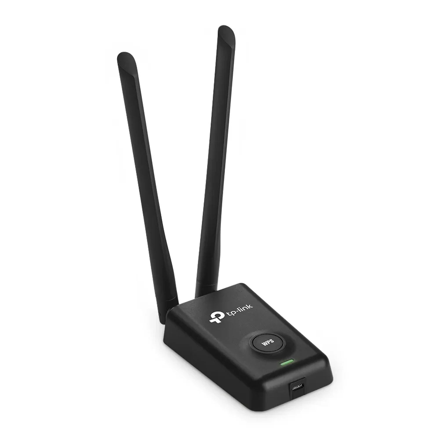 Adaptador USB TP-LINK rompe murosWiFi 4 N300 single band (2.4GHz), hasta 300Mbps, 2 antenas externas alta ganancia 5dBi, interfaz USB 2.0, MIMO 2×2, WPA/WPA2.