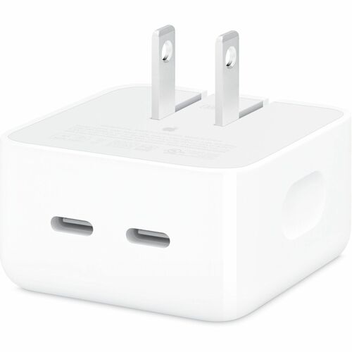 Apple 35W Adaptador de alimentación · Adaptador universal · 2 USB Type-C · Para MacBook Air, iPad, iPhone, Apple Watch, AirPod, MacBook, iPa