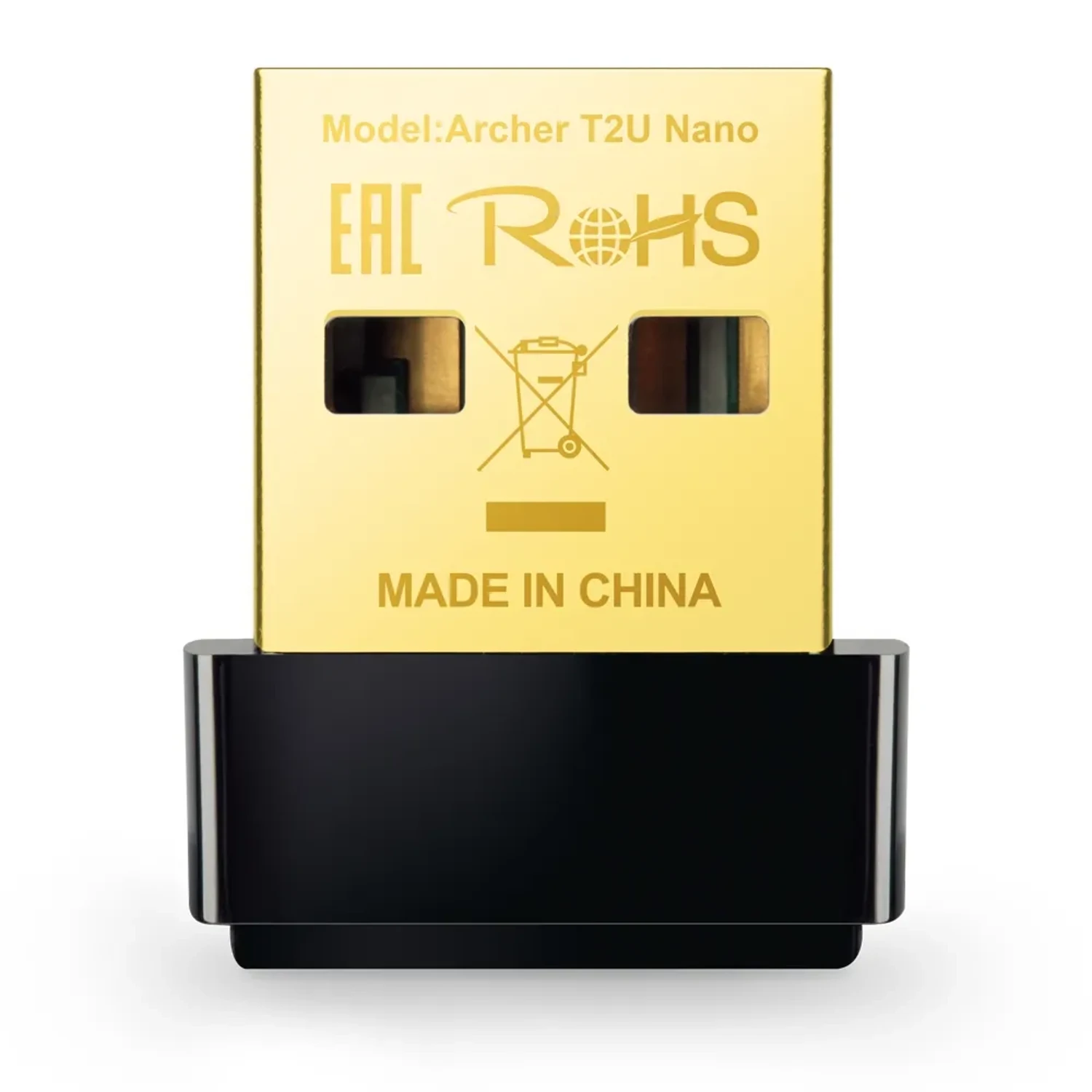 ARCHER T2U NANO Adaptador USB TP-LINK WiFi 5 AC600 dual band (5GHz/2.4GHz), hasta 600Mbps, antena interna, interfaz USB 2.0, seguridad WPA/WPA2.