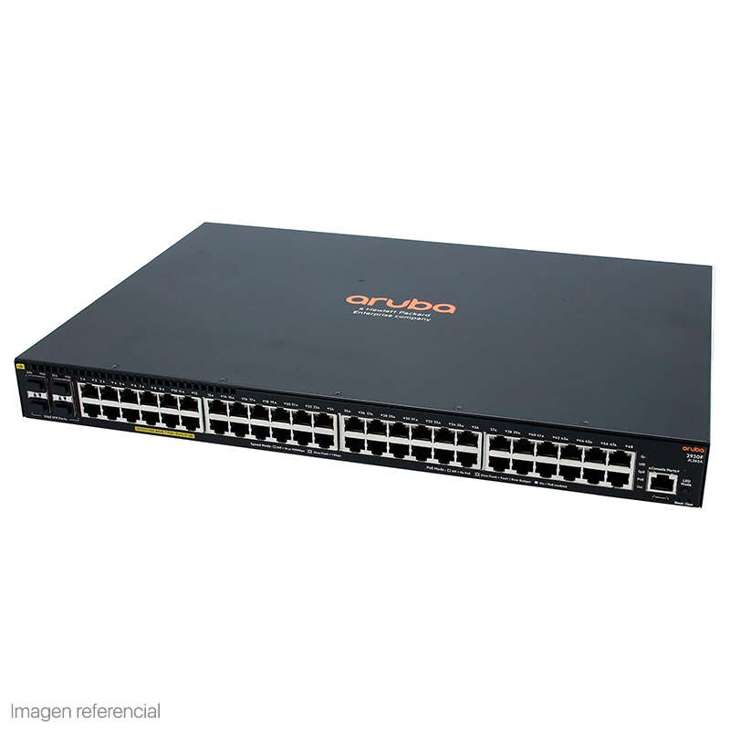 Switch HPE Aruba 2930F · 48 puertos Gigabit · 4 SFP