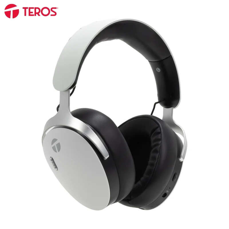 Audífonos gamer inalámbricos Teros TE-80720WBK · Bluetooth · Dongle 2.4G · Blanco