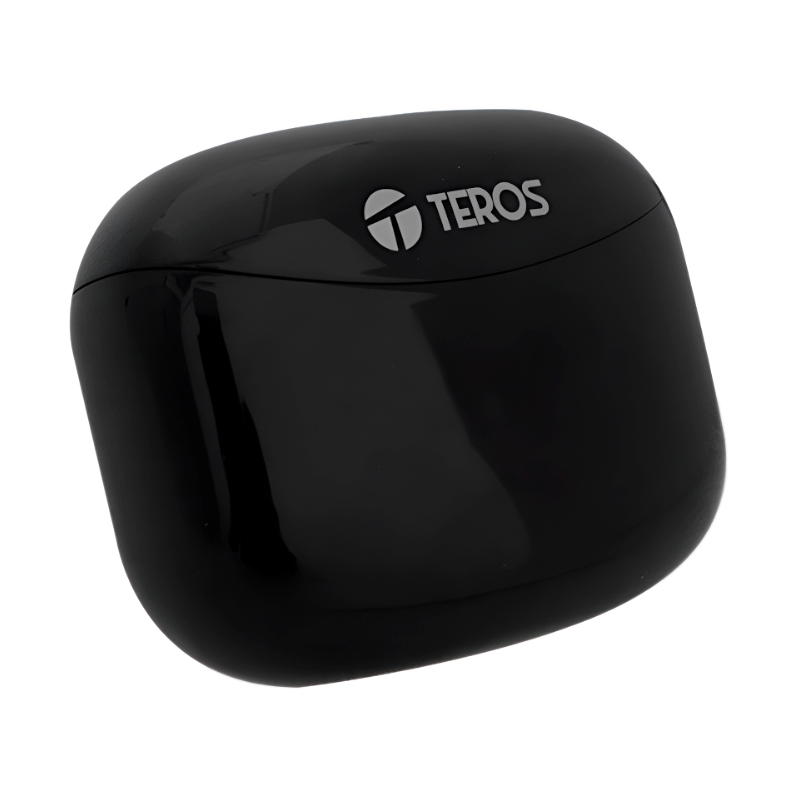 Audífonos TWS Teros TE-8074N · Bluetooth 5.3 · Pantalla digital · Negro