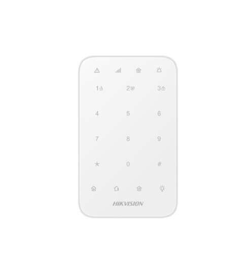 Teclado LED inalámbrico Hikvision AX PRO DS-PK1-E-WB para alarma