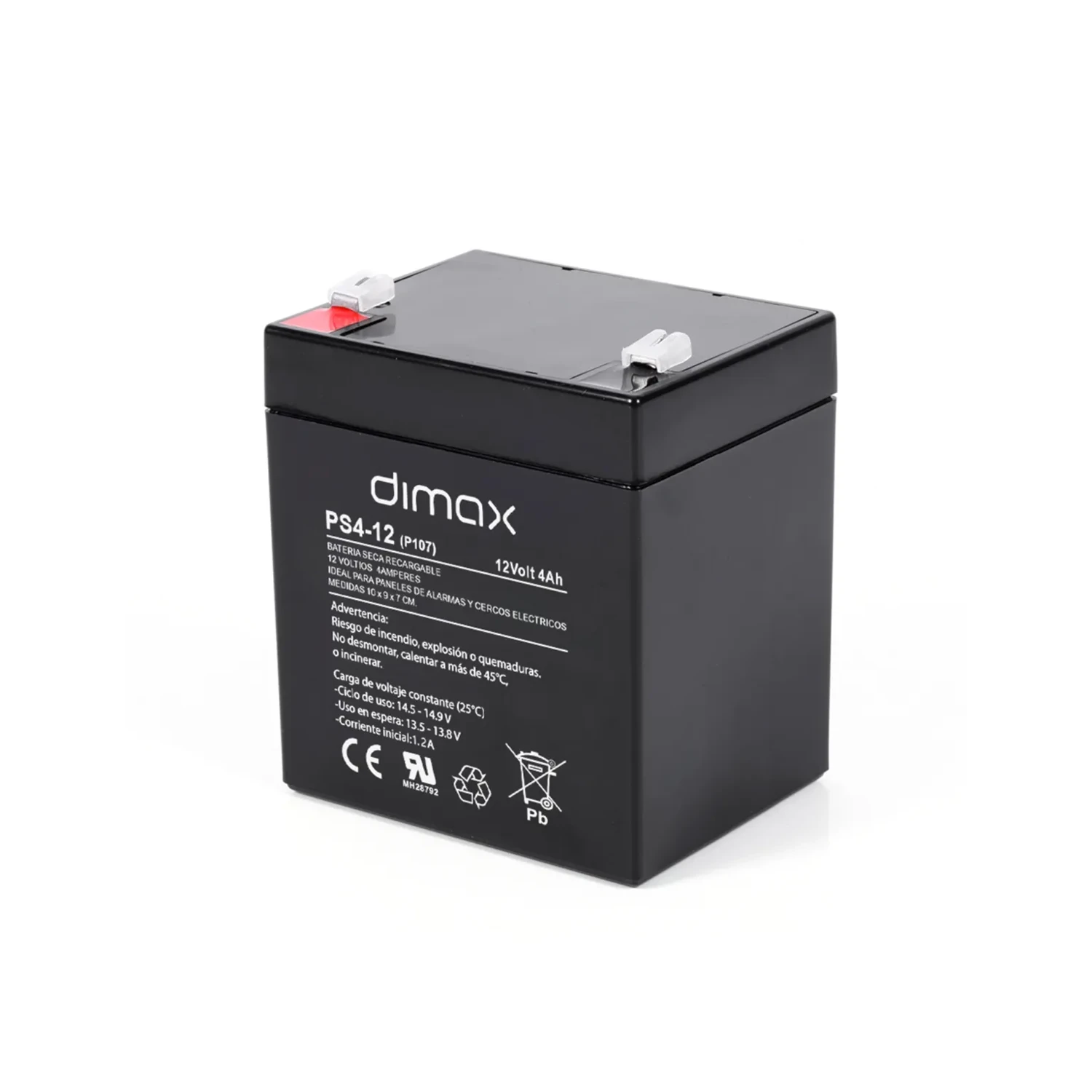 BATERIA DE 12V 4 AMPERIOS IDEAL PARA ALARMAS DE INTRUSION E INCENDIOS