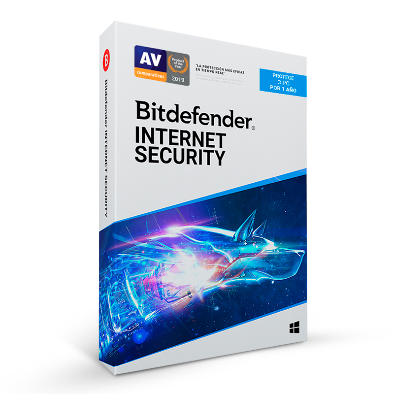 Bitdefender Internet Security · 3 PC · 12 meses