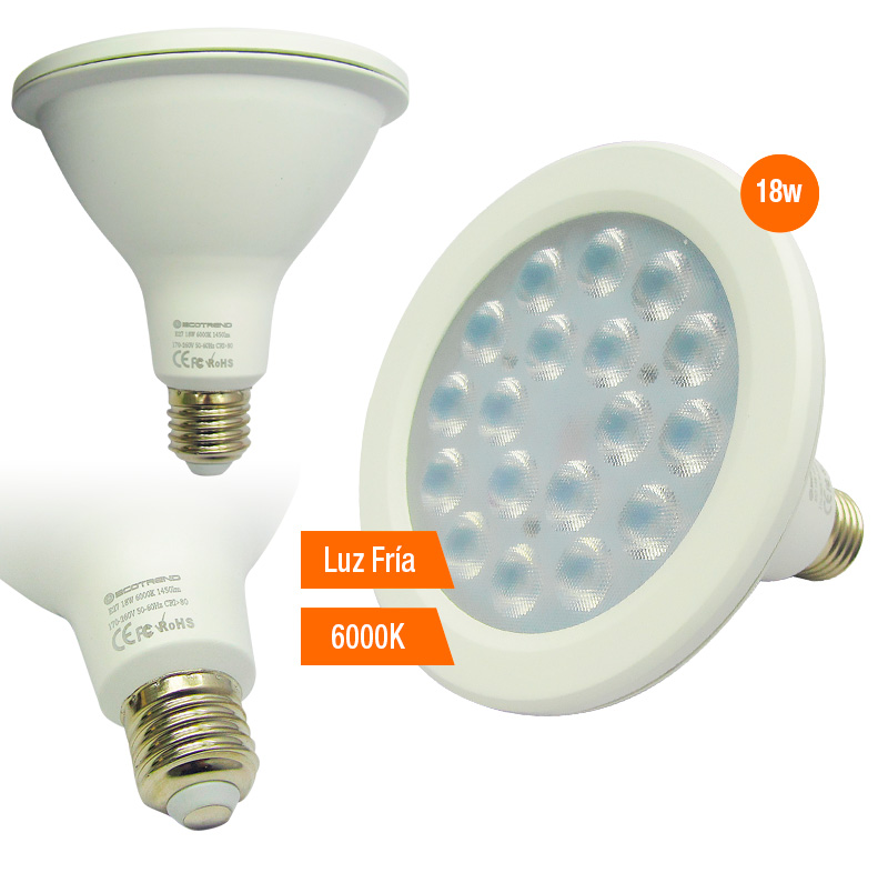 Foco LED Ecotrend 18W · 1450 lm · 6000K · IP40