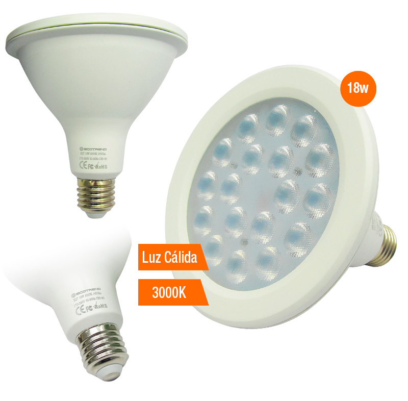 Foco LED Ecotrend 18W · 1450 lm · 3000K · IP40