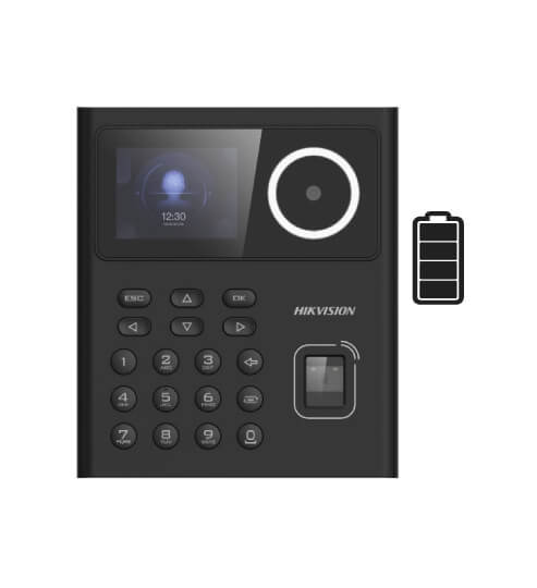Control de acceso y asistencia Hikvision DS-K1T320EFWX-B · WiFi · Batería · 500 rostros