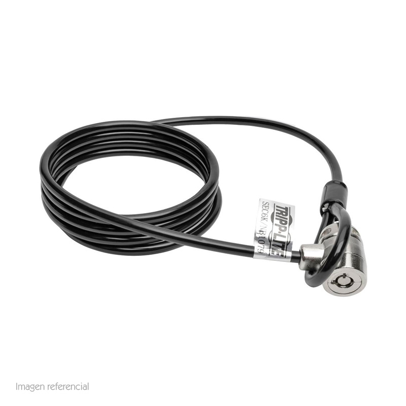 Cable de seguridad con llave para laptop Tripp Lite SEC6K · 1.83 m · Negro