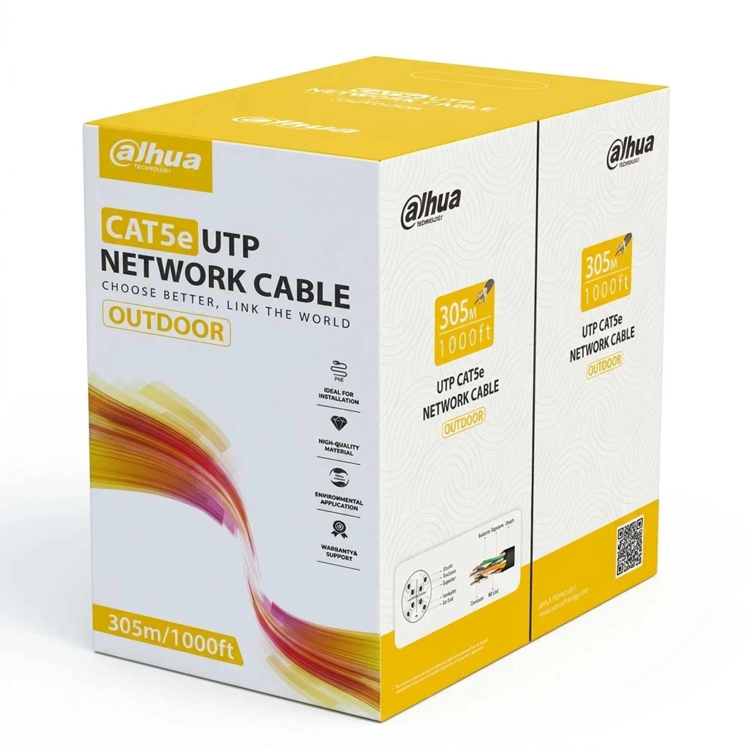 CABLE UTP CAT5E PARA EXTERIORES DE 305M 24 AWG
