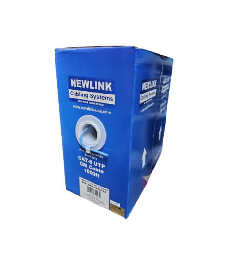 Cable UTP Newlink Cat6 interior · 4 pares · 23 AWG · 305 m · Azul