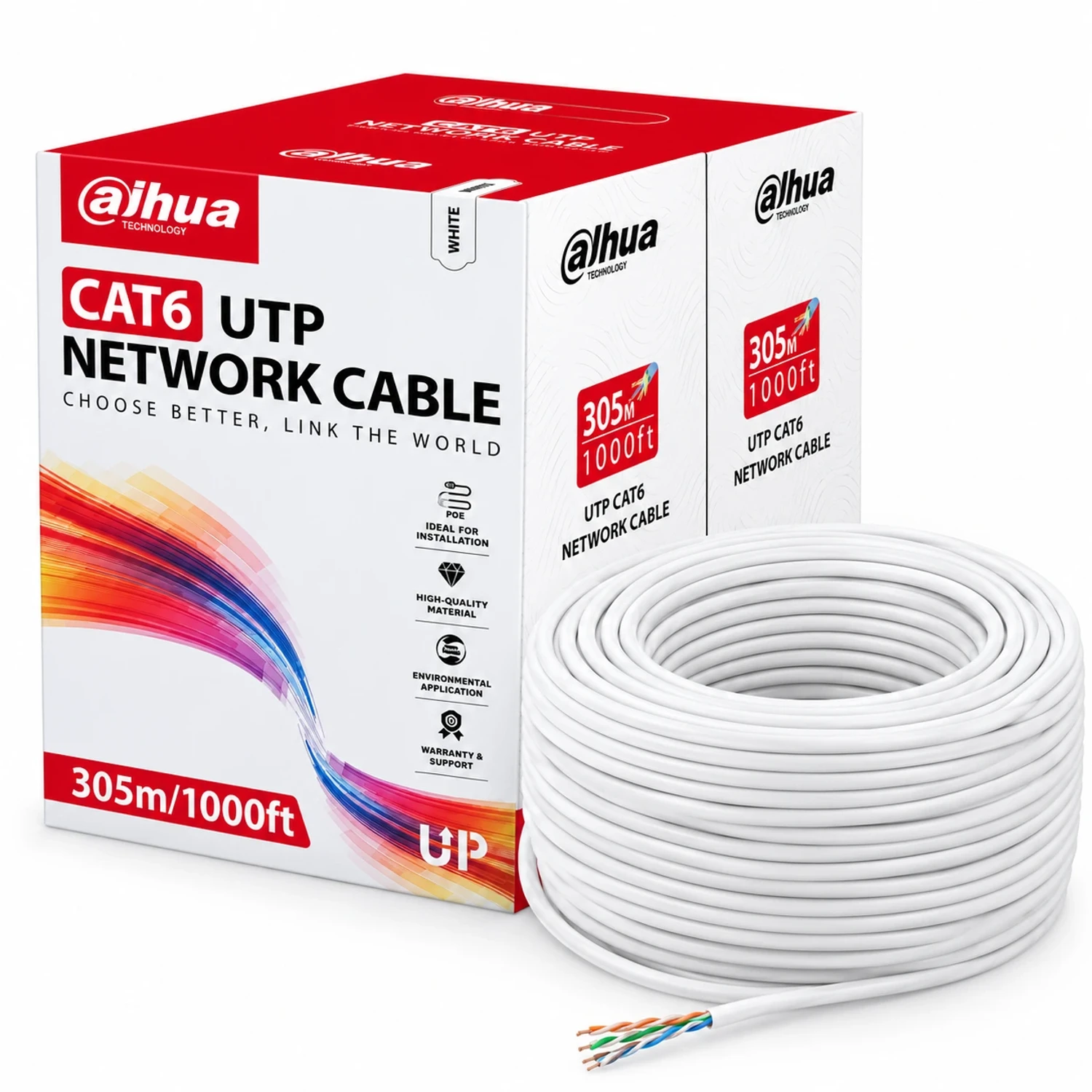 CABLE UTP CAT6 OFC 305M (CPR ECA, IEC 60332-1-2, POE)