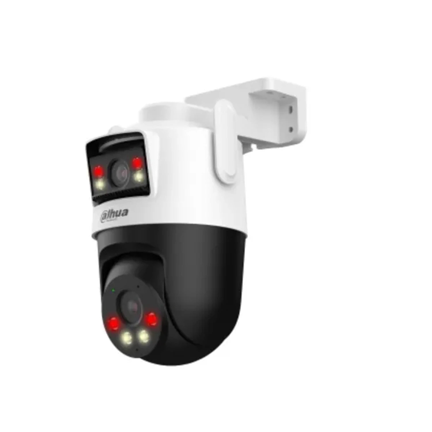 CÁMARA WI-FI 6 PT EXTERIOR DOBLE LENTE 5+5MP (FIJA + PT), SMART DUAL LIGHT (IR 30M / LUZ 30M), IP66, AUDIO BIDIRECCIONAL, MICROSD 256GB, IA HUMANO/VEHÍCULO