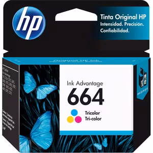 Cartucho de tinta HP 664 Inyección de tinta · Tricolor · Original