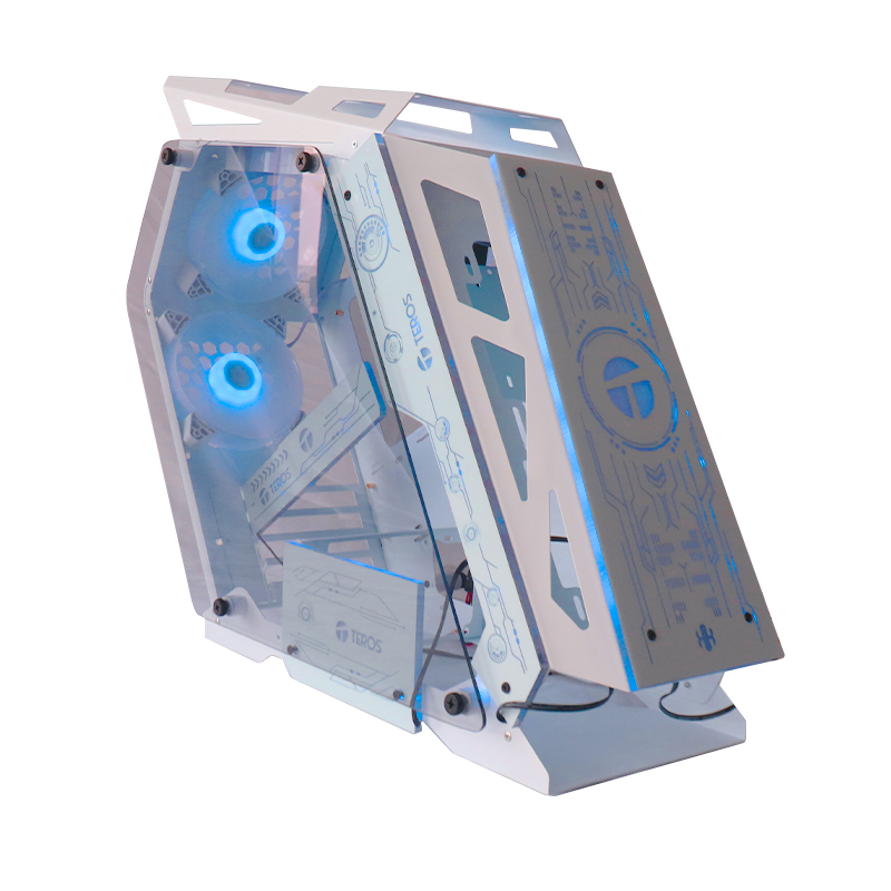 Case gamer Teros TE-1311G · Mid Tower · ventilador ARGB · blanco