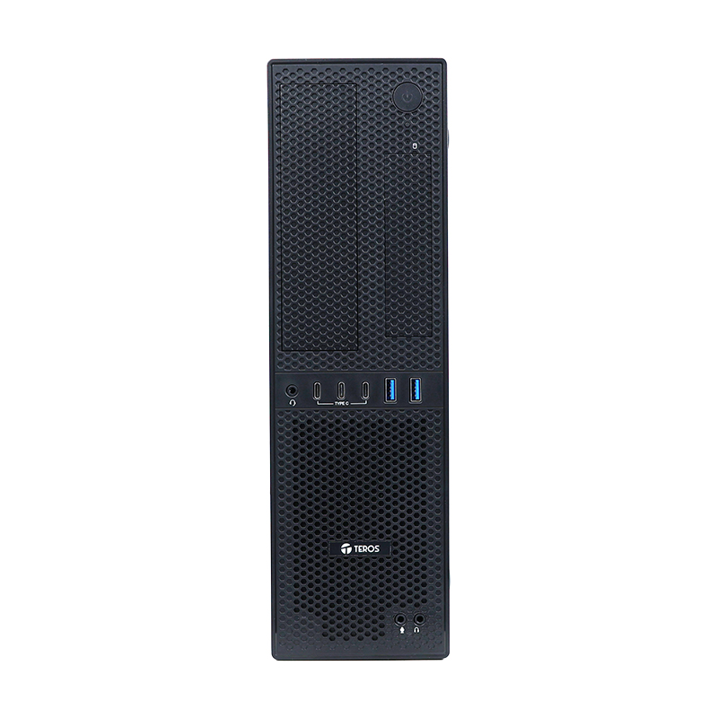 Case slim Teros TE-1040CS con fuente 350W · SFF · 80 Plus Bronze · negro