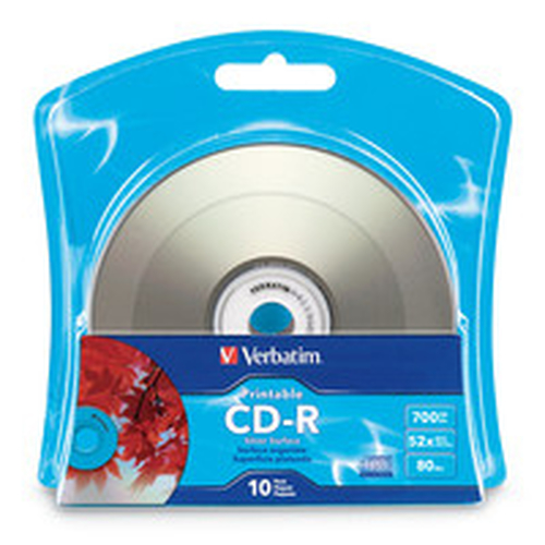 CD-R imprimible Verbatim · 700 MB · 52x · Pack de 10