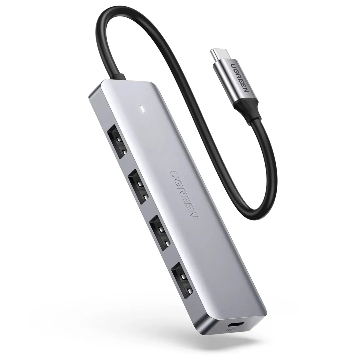 CM219 - ADAPTADOR USB, HUB MULTIPUERTO 4 EN 1, USB 3.0 GRIS