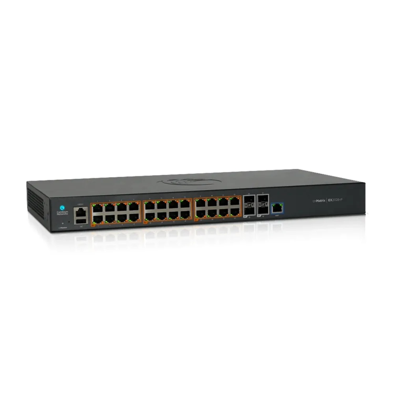 CNMATRIX EX2028-P, INTELLIGENT ETHERNET POE SWITCH, 24 1G AND 4 SFP+ FIBER PORTS - NO PWR CORD