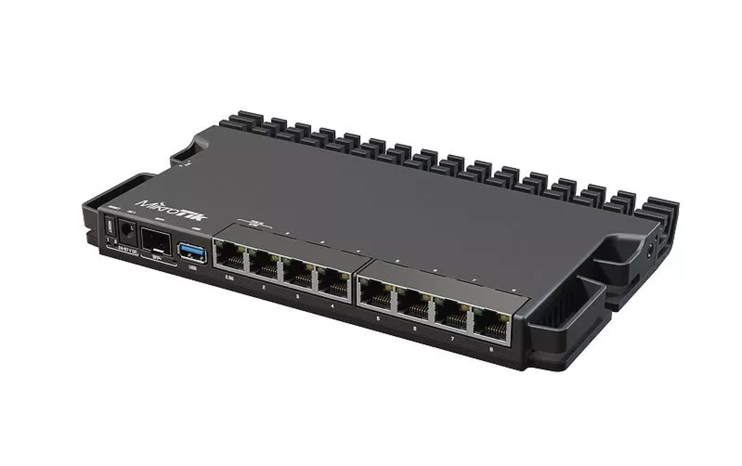 CPU 4 NÚCLEOS, 8 PUERTOS GIGABIT, 1 SFP+, SOLO ROUTEROS V7 · PROCESADOR QUAD CORE ARM, VARIABLE · 7 PUERTOS GIGABIT, 1 MULTIGIGABIT RJ45, 1 SFP+ 10G