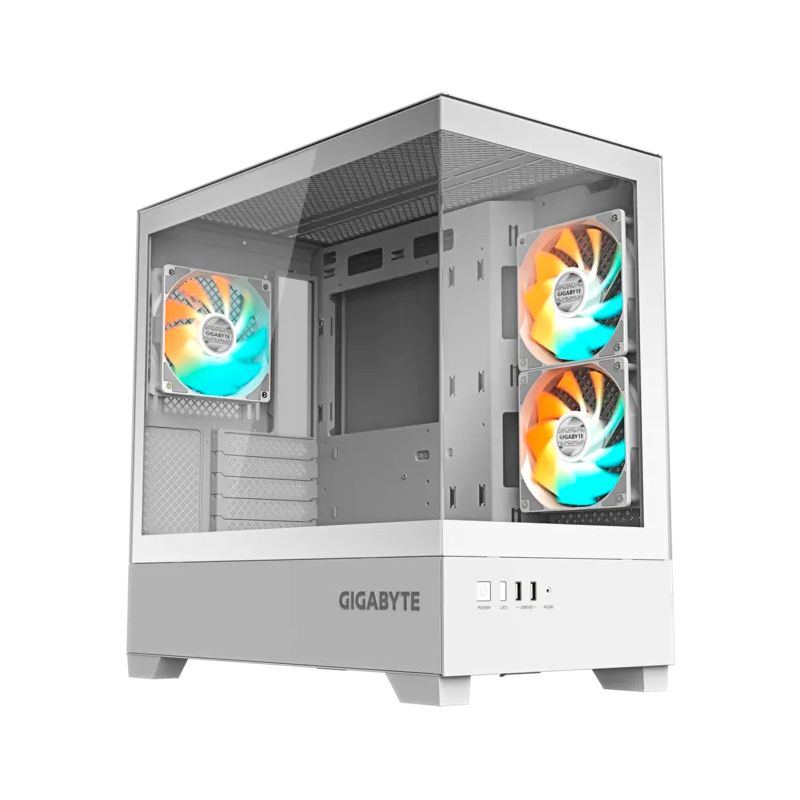 Case Gigabyte C201P Panoramic · Micro ATX · ARGB · blanco