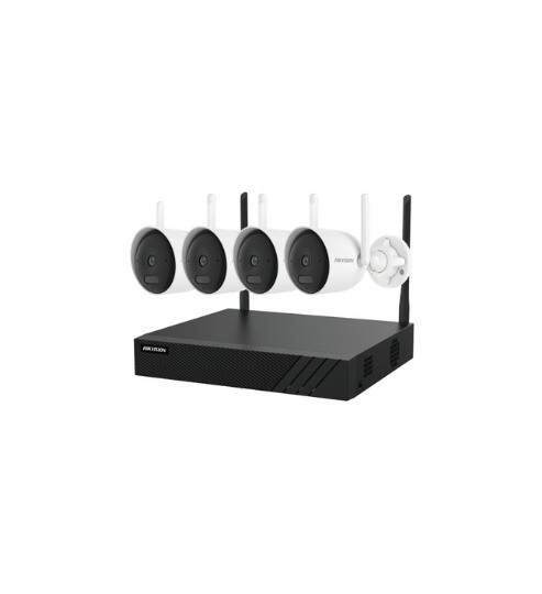 Kit Wi-Fi 6 EasyLink Hikvision NK844WBH · NVR 8 canales + 4 bullets 4 MP