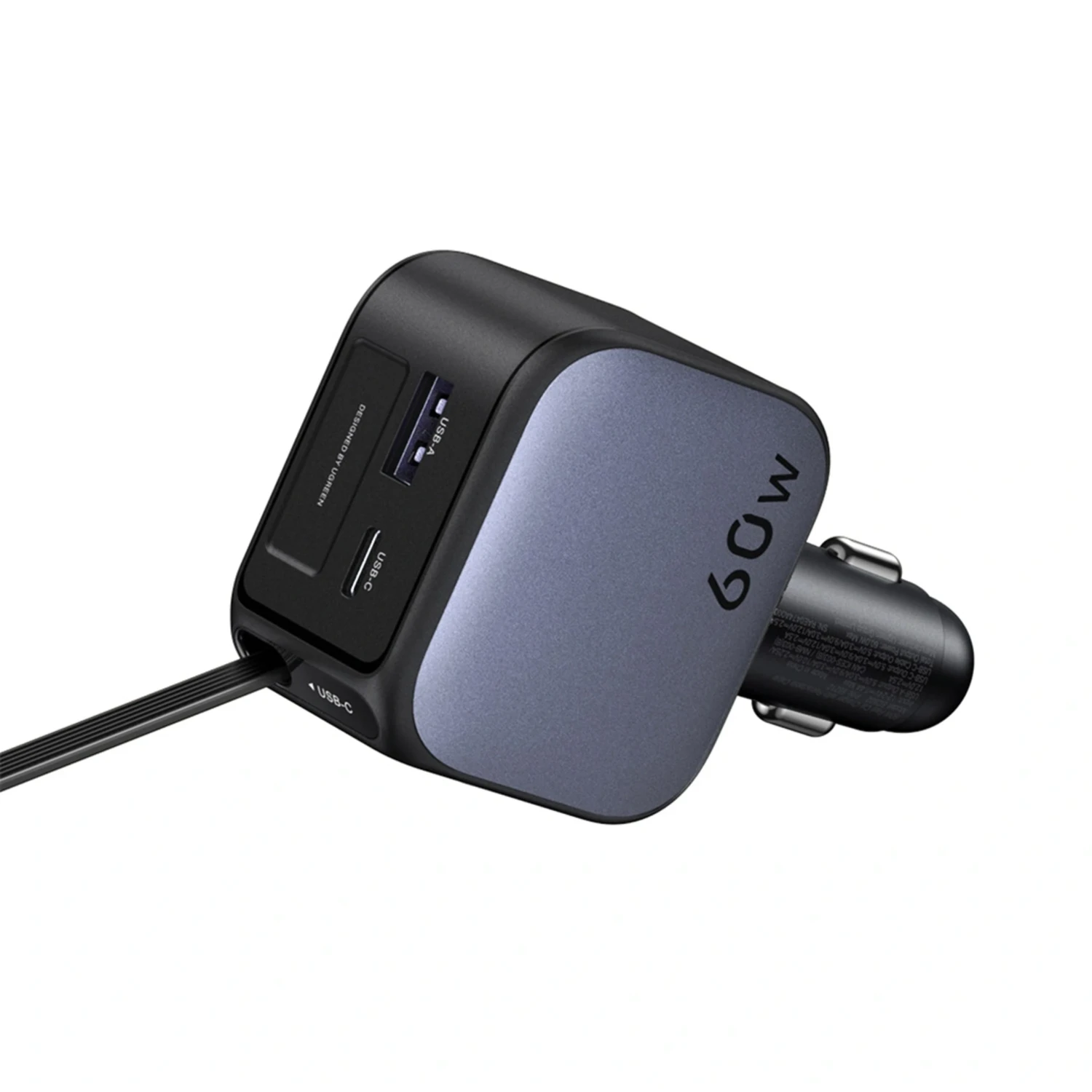 EC602 - Cable Car Charge 60W 1C1A with 1 Retractable