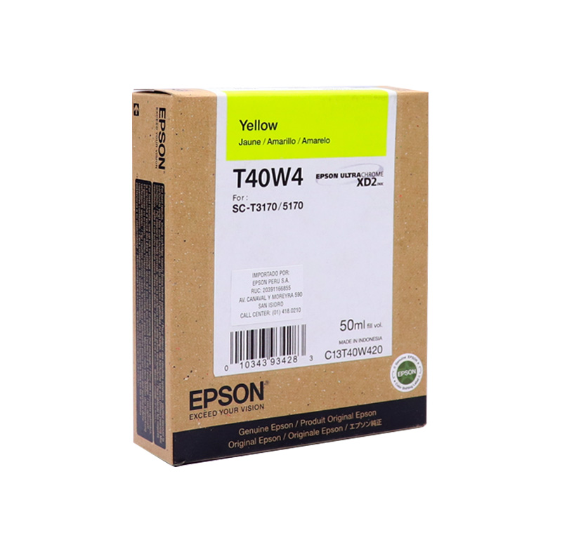 Cartucho de tinta Epson UltraChrome XD2 T40W420 · Amarillo · 50 ml