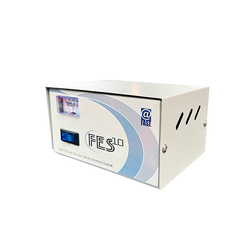 Estabilizador sólido Elise Fase FES-10 · 1 kVA · 4 tomas · 2 USB