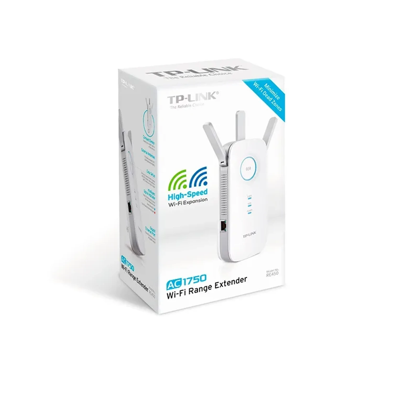 Extensor TP-LINK WiFi 5 AC1750 dual band (5GHz/2.4GHz), hasta 1750Mbps, 3 antenas externas, 1 puerto Gigabit, modo AP, WPA/WPA2.