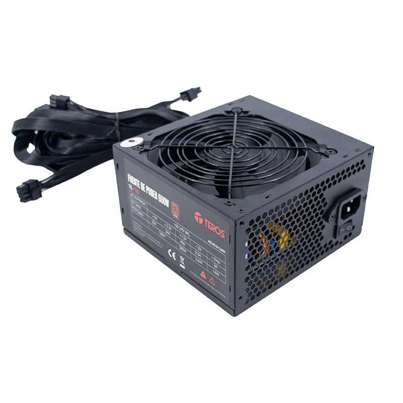 Fuente de poder Teros TE-7160 · ATX · 600W · 80 Plus Bronze