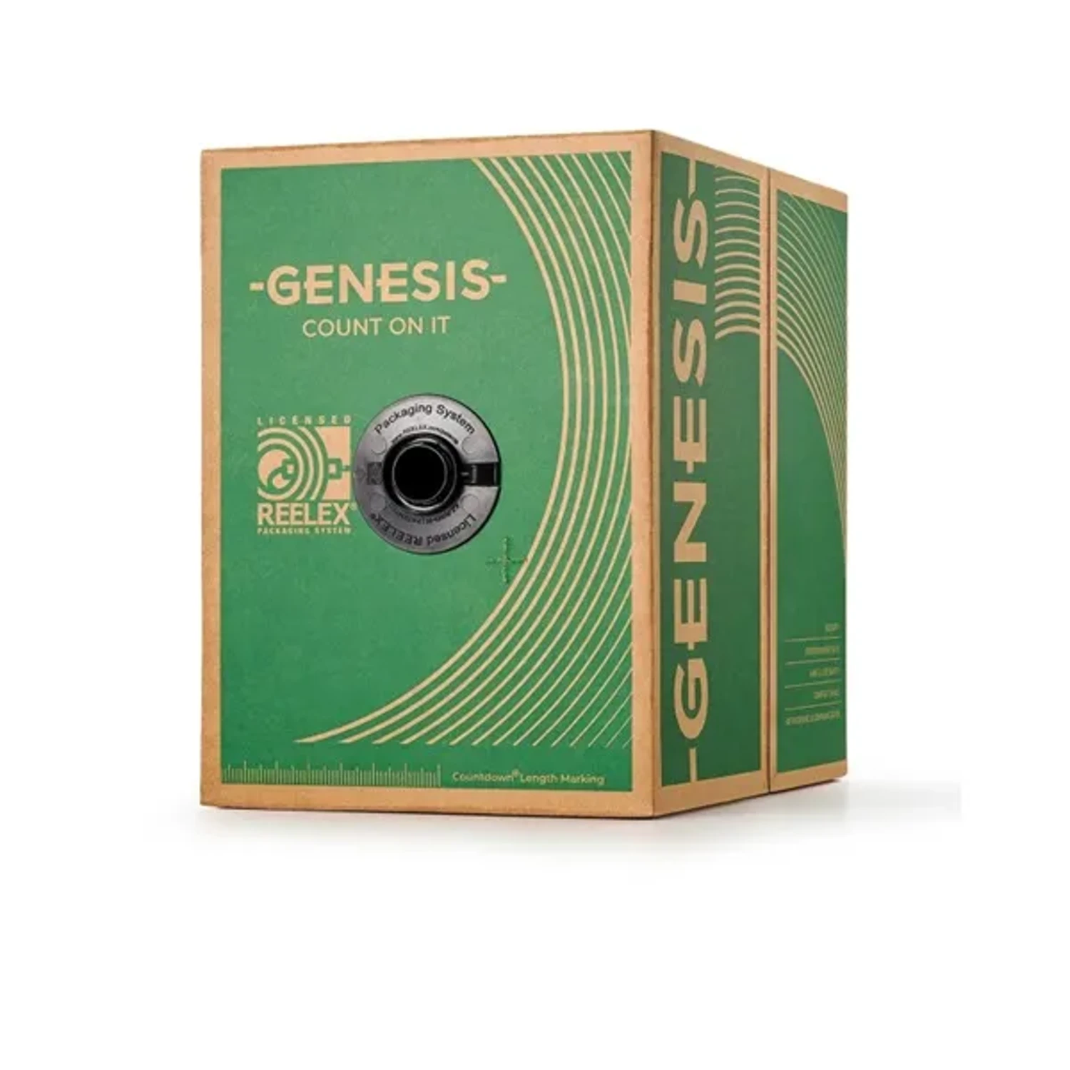 GENESIS - CABLE FPLR SOLIDO 2X18 ROJO - 1000 PIES