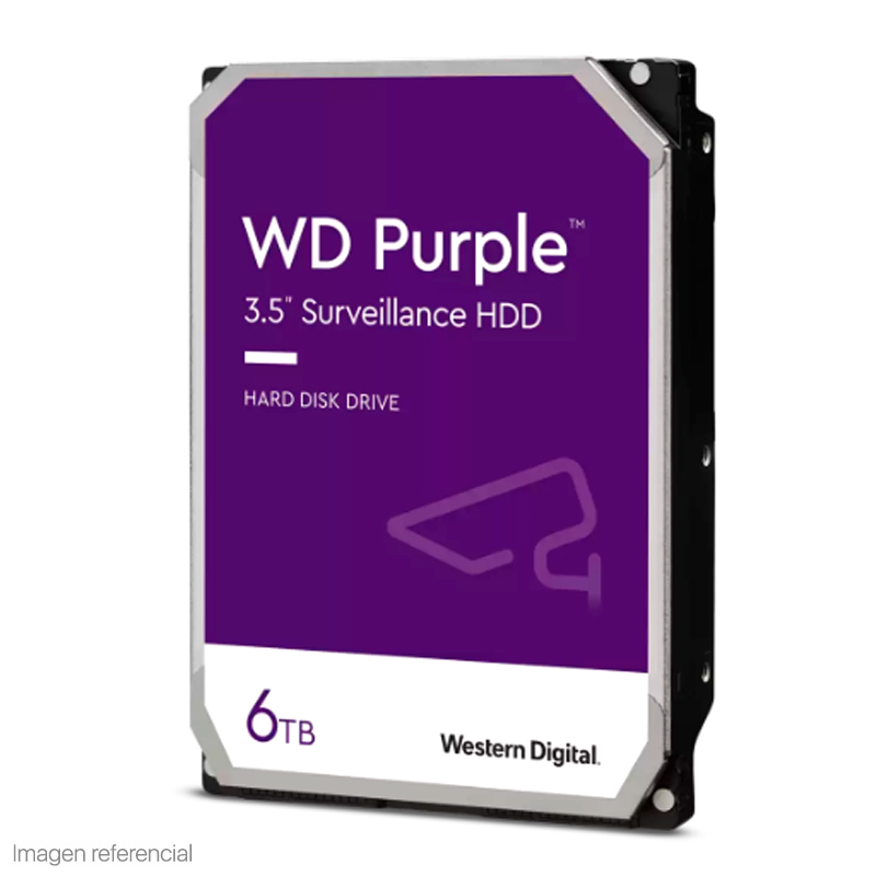 Disco duro WD Purple · 6 TB · 3.5" · SATA · 256 MB caché