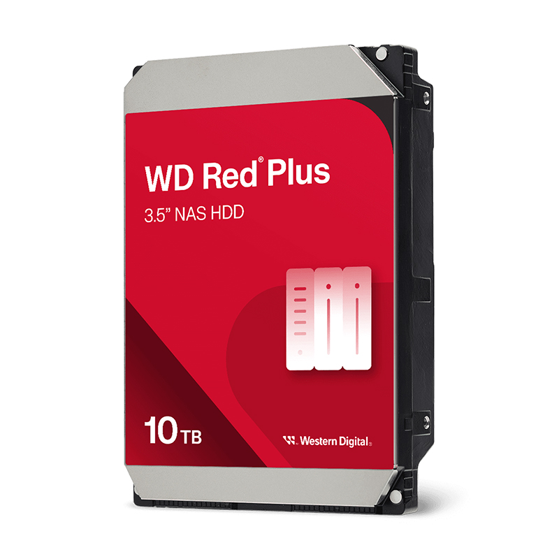 Disco duro WD Red Plus para NAS · 10 TB · 3.5" · SATA · 7200 rpm