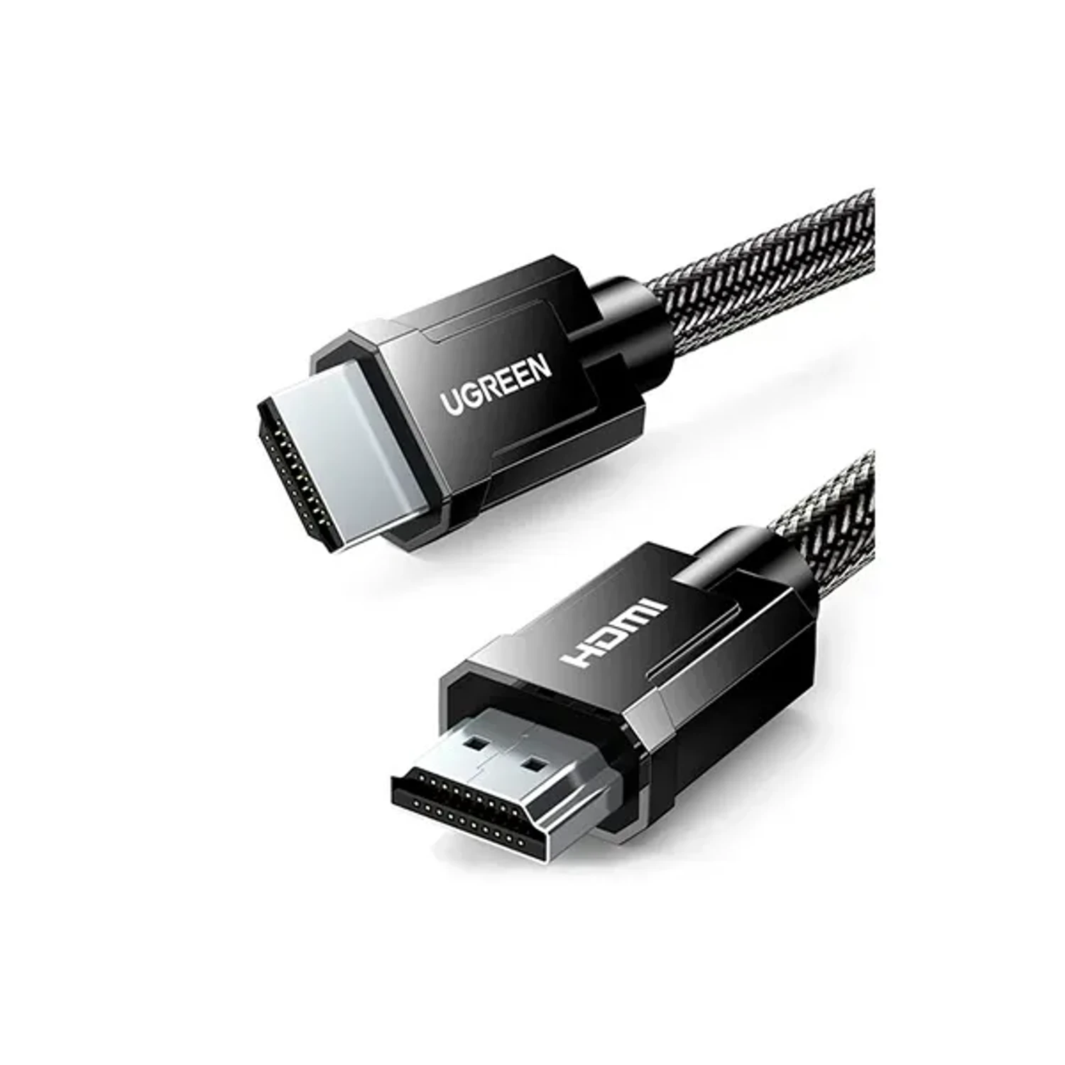 HD135 - CABLE HDMI 2MTS - M/M REDONDO TRENZADO - 8K - GRIS