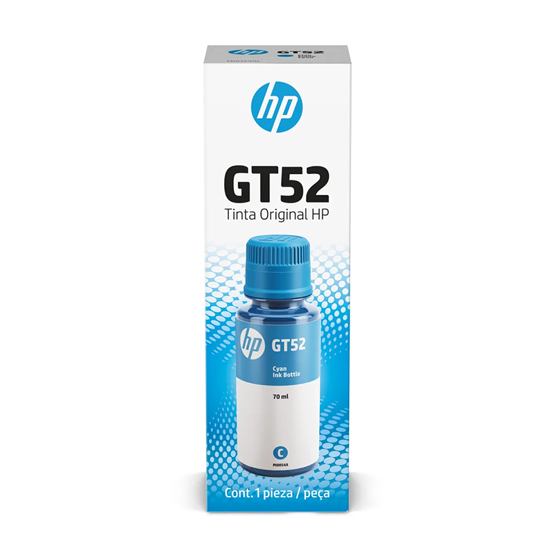 Botella de tinta HP GT52 · Cian · 70 ml