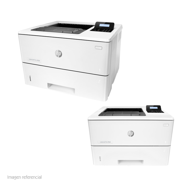Impresora láser HP LaserJet Pro M501dn · Monocromática · 45 ppm · LAN/USB