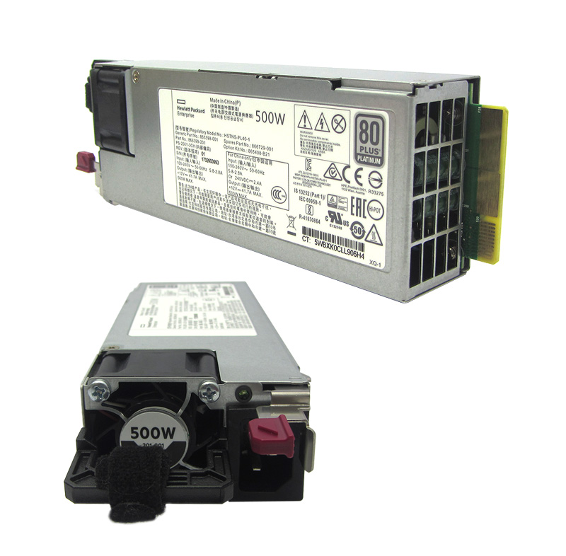 Fuente de poder HPE 500 W Flex Slot Platinum · Hot Plug