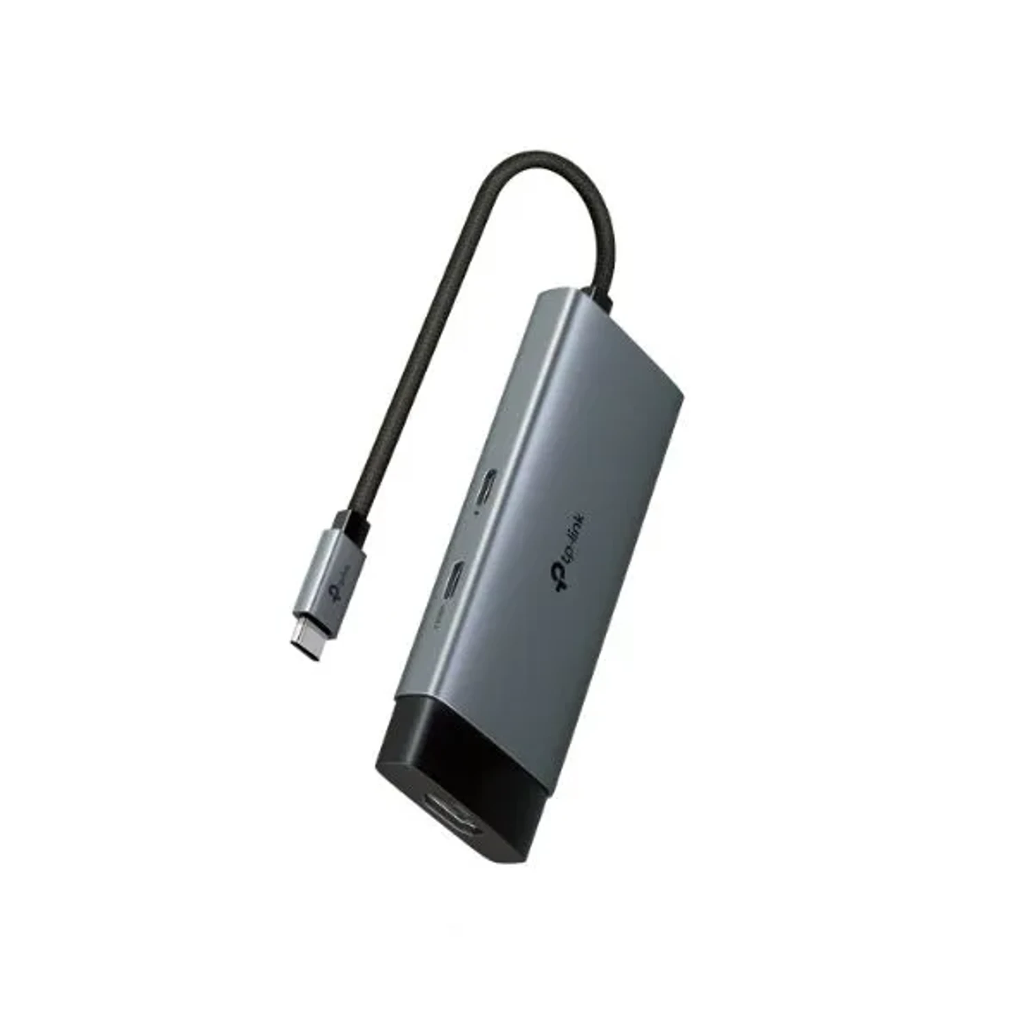 Hub USB-C TP-LINK 5 en 1, interfaz USB-C 5Gbps, HDMI 4K@60Hz, 2 USB-A + 1 USB-C datos, Power Delivery 100W, Plug & Play.