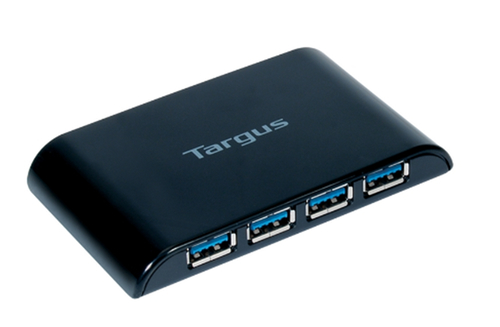 Hub USB Targus 4 puertos USB-A 3.0 · Negro