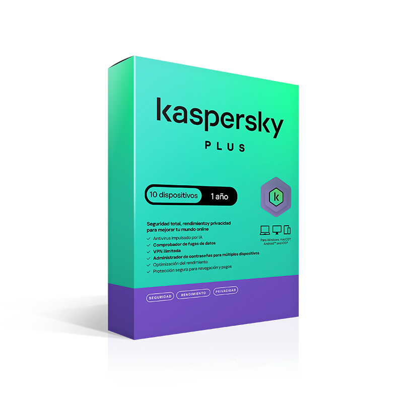 Kaspersky Plus · 10 PC · 1 año